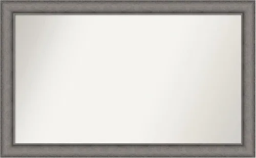 Miniatura 281 de Amanti Art Espejo de pared personalizado no biselado (24.5 x 24.5 pulgadas), marco gris marrón alta, varios tamaños personalizados, espejo de baño