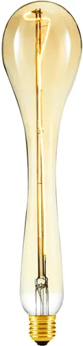 Bombillas Edison decorativas de gran tamaño con base E26, vidrio ámbar, 4 W blanco cálido 2200 K, regulables, bombillas especiales de filamento LED