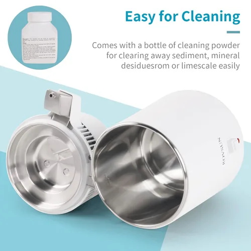 Miniatura 5 de ROVSUN【Actualizado】Destilador de agua de 1.1 galones/4L con material ignífugo, recipiente sin BPA e interior de acero inoxidable para el hogar