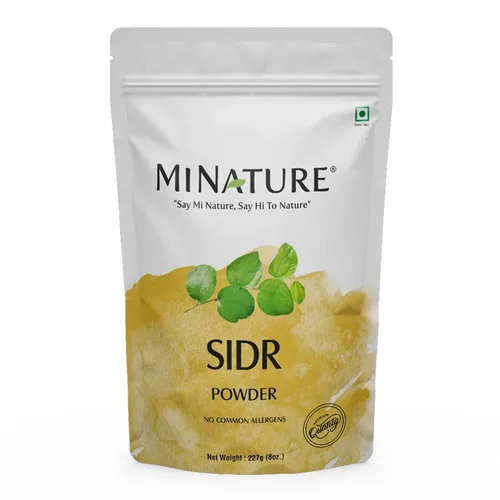 mi nature Sidr Powder, 8.01 oz (8oz, 0.5 lb) | Acondicionador y limpiador natural para el cabello con mucílagos y saponinas para todo tipo de cabello