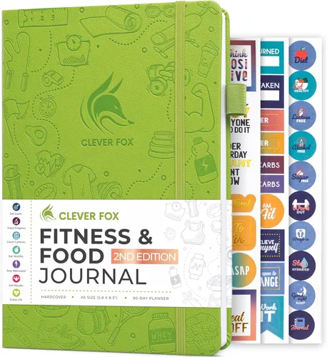 Miniatura 9 de Clever Fox Diario de fitness & Food – Planificador de nutrición y entrenamiento para mujeres y hombres – Libro de registro de ejercicio de dieta