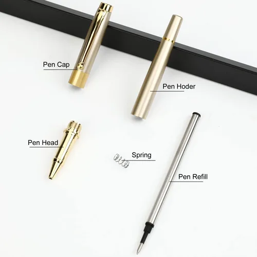 Miniatura 7 de YIVONKA - Bolígrafo de bola recarga negra, lujoso bolígrafo de línea de 0.5mm, el mejor set de regalo de bolígrafo para hombres y mujeres Dorado