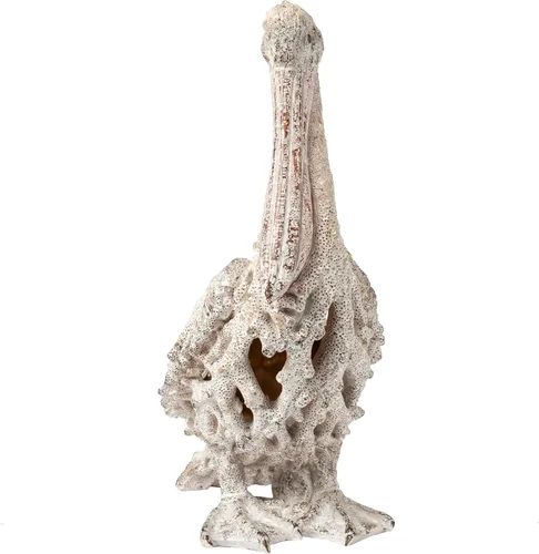 Miniatura 8 de Figura de pie de pelícano blanco, 13.75 pulgadas, decoración náutica de arrecife de coral, decoración costera, playa, hogar, estatua del océano