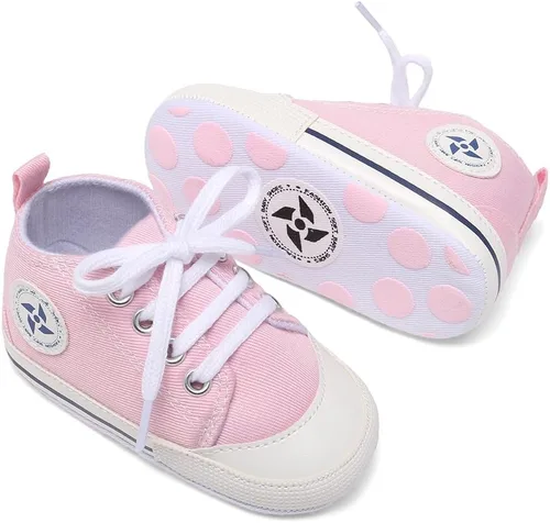 Miniatura 17 de Zapatos deportivos de lona de lona para bebés y niñas, suela antideslizante suave, suela antideslizante