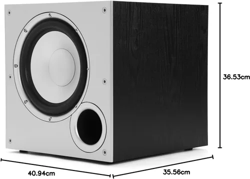 Miniatura 11 de Polk Audio PSW10 - Subwoofer amplificado de 10 pulgadas para audio doméstico - Tecnología Power Port, hasta 100 vatios, graves potentes en diseño