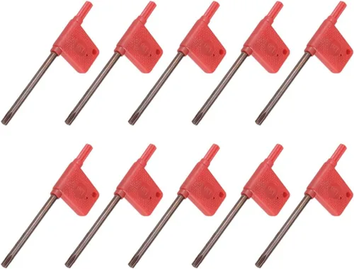 uxcell Destornillador Torx, llave inglesa T20 S2 con mango de bandera de estrella, 10 unidades
