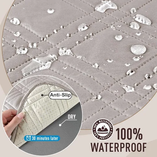 Miniatura 3 de TAOCOCO - Fundas impermeables para sofá para mascotas y perros con respaldo antideslizante, fundas para asientos de sofá con bolsillo lateral
