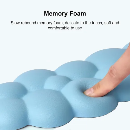 Miniatura 3 de Cloud - Reposamuñecas para teclado y alfombrilla para mouse con reposamuñecas con posavasos, ergonómico, lindo soporte para reposamuñecas de espuma