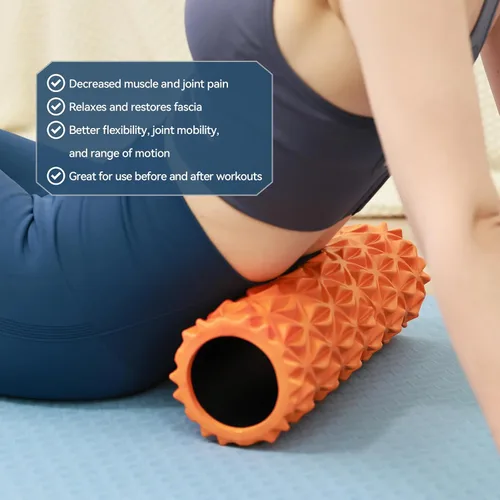 Miniatura 4 de Rodillo de espuma, masajeador de tejido profundo de 15 pulgadas para masaje muscular, liberación de puntos gatillo miofascial, ejercicio, yoga