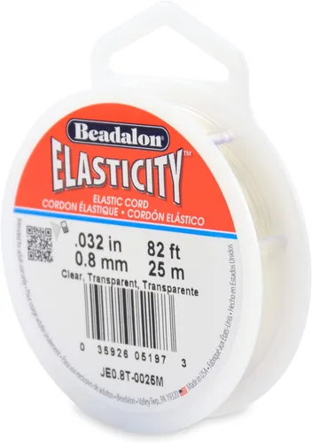 Miniatura 21 de Beadalon Elasticity - Cordón elástico (0,8 mm, 5 m), transparente