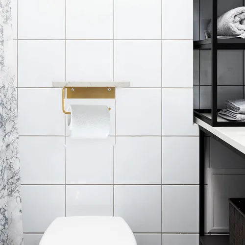 Miniatura 3 de Angoily Soporte para toallas de papel, estante de almacenamiento de baño, estante de baño pequeño, almacenamiento de toallas para baño pequeño