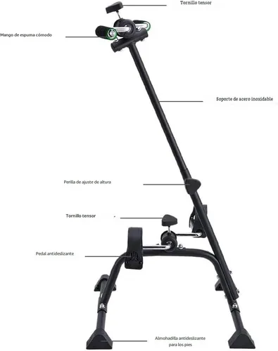 Miniatura 3 de Pedal ejercitador de bicicleta para manos, brazos, piernas y rodillas, equipo de fitness ajustable para personas mayores, bicicleta de pedaleo