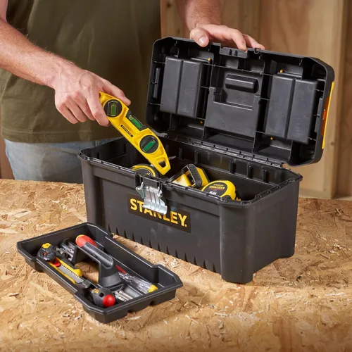 Miniatura 9 de STANLEY Caja de herramientas esenciales (16 pulgadas), solución de almacenamiento duradera con bandeja extraíble y organizadores