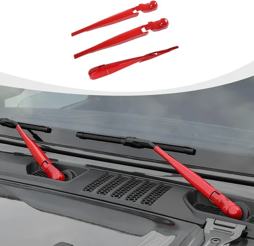 Miniatura 20 de RAZPOY JK Limpiaparabrisas frontal y trasero, 3 piezas, compatible con Jeep Wrangler JK JKU 2007-2017, azul