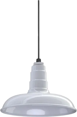 Miniatura 70 de Steel Lighting Co. Malibu - Lámpara colgante Montaje en techo Domo de 14 pulgadas vástago de 12 pulgadas Estilo de granja de acero Rojo