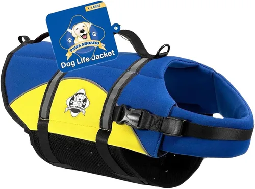 Miniatura 49 de Chaleco salvavidas para perros – Chaleco de natación para perros, ajustable, reflectante, cómodo, varios colores, patrones, chaleco de natación