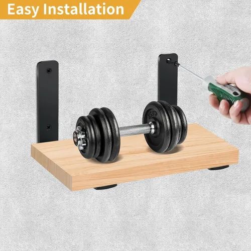 Miniatura 3 de Paquete de 12 soportes de estante en L de 8 pulgadas de largo x 6 pulgadas de alto x 1.5 pulgadas de ancho, 5 mm de grosor, soporte de estante en L