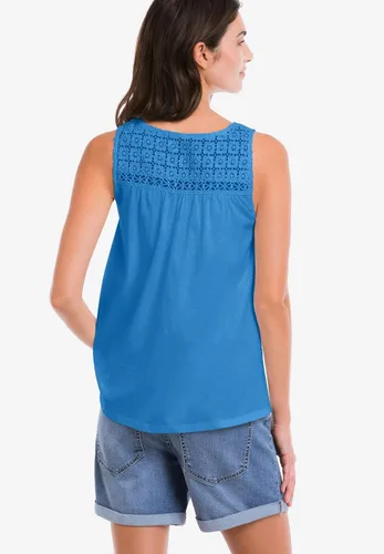 Miniatura 5 de Ellos Camiseta sin mangas de encaje de ganchillo de talla grande para mujer