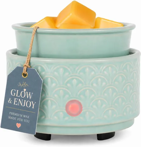 Miniatura 11 de kobodon Calentador de cera de cerámica para derretir – Calentador de cera eléctrico 3 en 1 - Quemador de velas de fragancia para tartas de cera