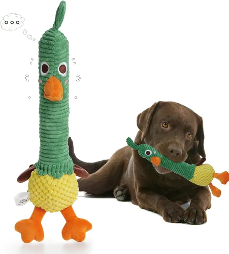 Miniatura 9 de Nocciola Juguetes para perros 3 en 1 Rasga y Revela Pollo, Juguetes Sorpresa en el Interior - Juguetes de Peluche Chirriantes y Arrugados