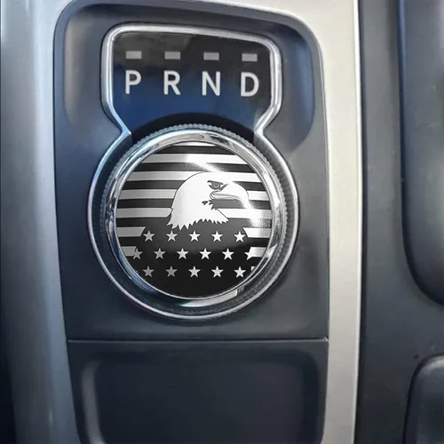 CONGCONG Para Dodge Ram Chrysler Durango Traveler American - Calcomanía de acero inoxidable para pomo de palanca de cambios compatible con Chrysler