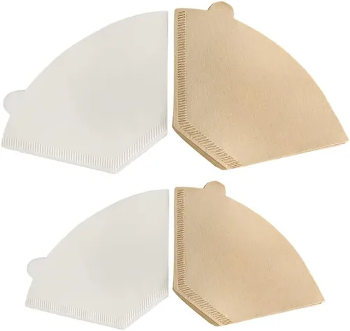 Miniatura 3 de Filtros de café festoneados, papel desechable por goteo, sin blanquear, filtro para gotero de café, 100 unidades, U101 sin blanquear