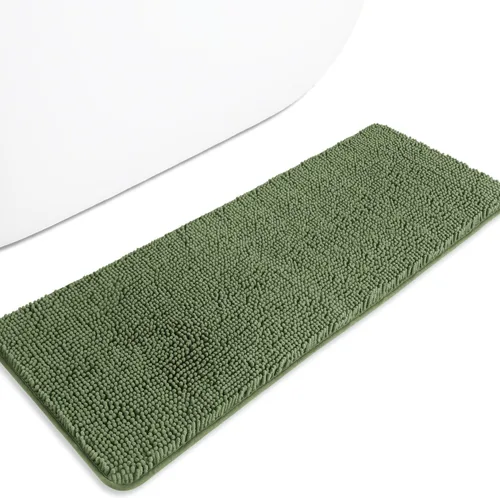 Miniatura 628 de Alfombra de baño pequeña de 12 x 18 pulgadas, lavable y absorbente, antideslizante, alfombra de baño de felpilla gruesa y suave para baño, ducha