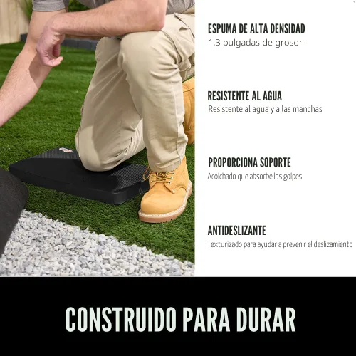 Miniatura 2 de GORILLA GRIP Almohadilla de Espuma Suave Extra Gruesa con Patente Pendiente para Arrodillarse, Cojines Grandes de Apoyo para las Rodillas para Negro