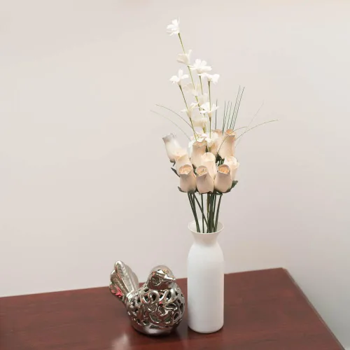 Miniatura 4 de Ramos originales de rosas de madera en 1, 2, o 3 docenas, Madera de abedul, 1 Docena