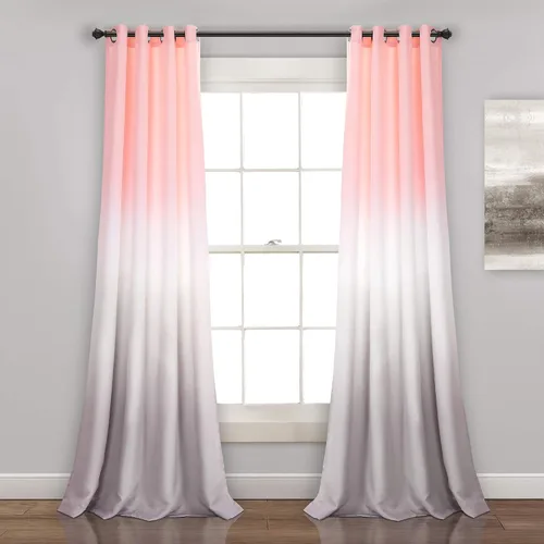 Miniatura 10 de Lush Decor Cortinas Ombre Fiesta con Filtro de Luz Juego de Paneles para Ventana para Sala, Comedor, Dormitorio (Par), 52" An x 84" L, Amarillo