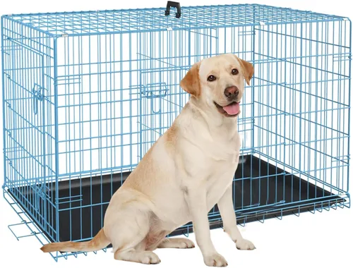 Miniatura 15 de Jaula para perros pequeños de 24 pulgadas, jaulas resistentes para perros pequeños, jaula plegable de alambre de metal con bandejas extraíbles, Negro