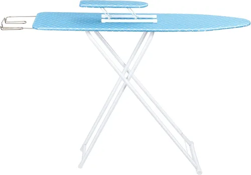 Miniatura 12 de Tabla de planchar, tabla de planchar plegable de tamaño matrimonial con altura ajustable, superficie extra ancha con patrón floral, construcción