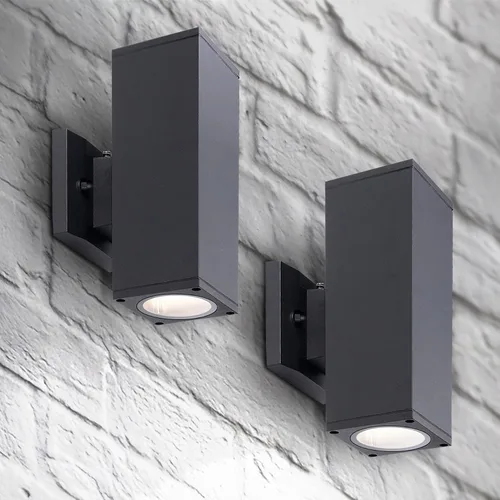 Miniatura 16 de ASD 2 lámparas de iluminación exterior del atardecer al amanecer, 120 W, cilindro E26 hacia arriba y hacia abajo, luz de pared moderna