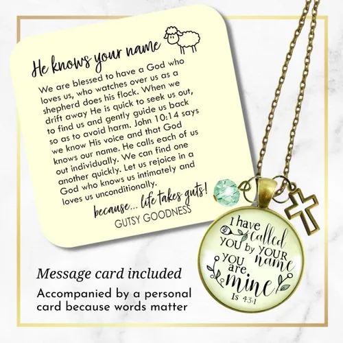 Miniatura 10 de Gutsy Goodness Faith He Cares - Collares hechos a mano con mensaje para mujer cristiana