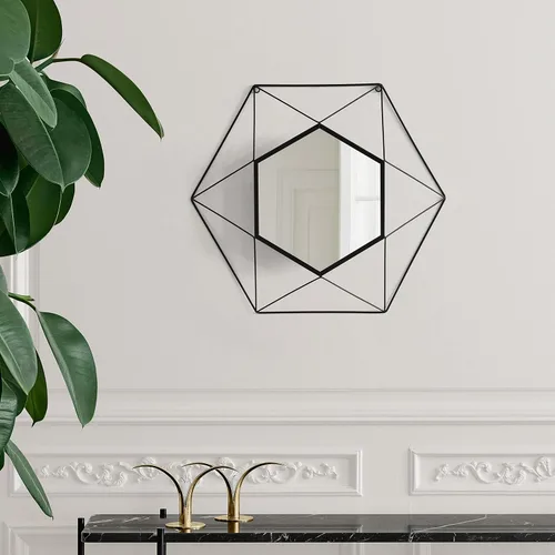 Miniatura 11 de Uniquewise Uniquewise- Espejo moderno decorativo con forma de diamante en forma de diamante de 27 pulgadas de alto para montar en la pared, un