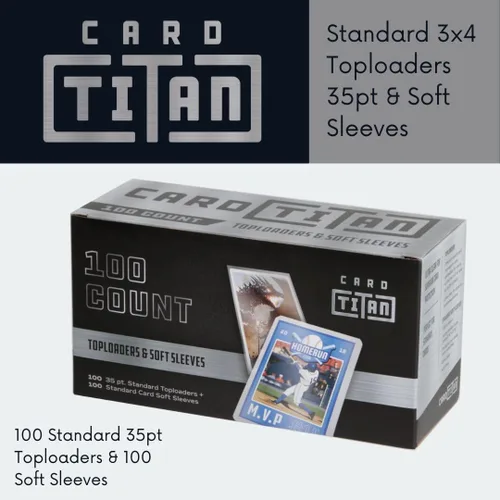 Miniatura 2 de CARD TITAN PRO - Cargadores superiores estándar de 3 x 4 pulgadas y fundas suaves de 35 puntos, calidad premium, ultra transparentes, cargadores