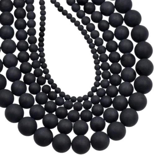 Miniatura 25 de AD Beads Cuentas redondas sueltas de piedras preciosas naturales de 15 pulgadas para pulseras, collares, aretes, manualidades, manualidades