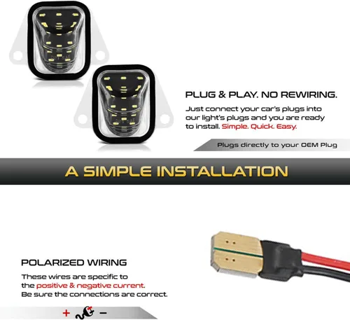 Miniatura 3 de para 2007-2014 Chevy Suburban Tahoe GMC Yukon Cadillac Escalade ESV, luces LED blancas para placa de matrícula, luces de etiqueta de parachoques