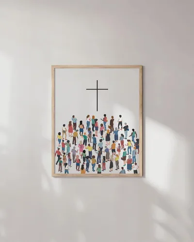 Miniatura 4 de Haus and Hues Pósteres religiosos de pared, la cruz de Jesucristo, carteles religiosos para niños, imágenes espirituales, imágenes religiosas