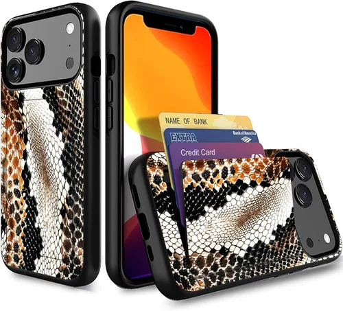 Miniatura 148 de Funda para iPhone Air, funda tipo cartera con ranura para tarjeta oculta, a prueba de golpes, TPU y PC, funda protectora de doble capa para iPhone