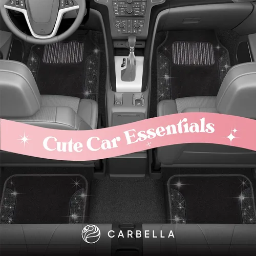 Miniatura 2 de Juego de alfombrillas de coche con diamantes brillantes Carbella de 4 piezas, alfombrillas de coche de imitación de diamantes con brillantes