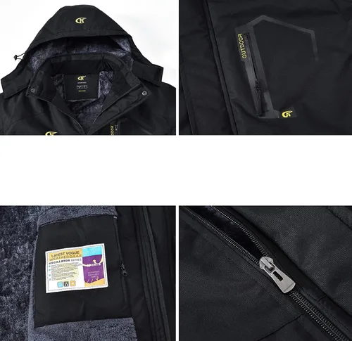 Miniatura 3 de QPNGRP Mens Waterproof Ski Snowboard Jacket Windproof Winter Snow Coat