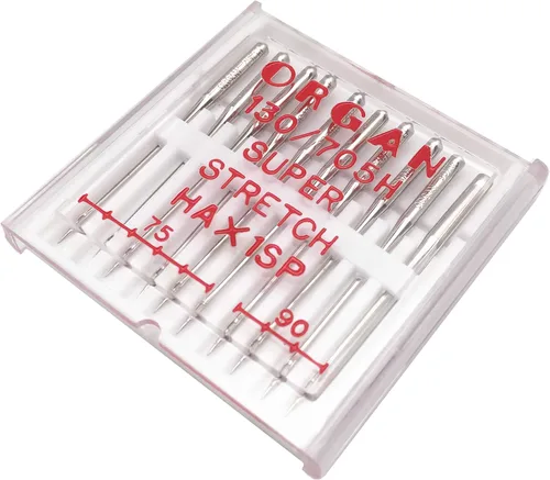 Miniatura 2 de Fbshicung Agujas de órgano Serger #75 - #90 Combo HAx1SP Agujas para tejido de punto elástico Aguja anti-salto