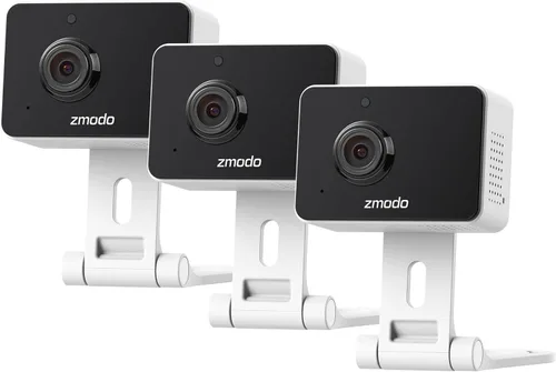 Miniatura 8 de Zmodo Mini cámara WiFi para mascotas de 1080p, audio bidireccional, cámara inteligente para el hogar con visión nocturna, compatible con Alexa