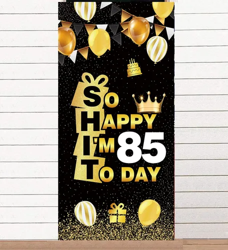 Miniatura 16 de So Happy I'M 13 Today - Pancarta de fondo de oro negro con corona de hallo decimotercera alegría a 13 años de edad, decoración temática para hombre
