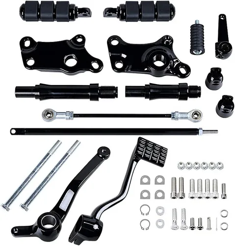 Miniatura 5 de AMOPA CORP Forward Controls - Kit de montaje de clavijas de pie compatible con Harley Sportster XL883 XL1200 1991-2003 (negro)