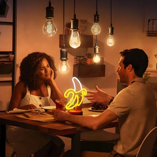 Miniatura 4 de ENUOLI Letrero de neón de plátano, luz LED de plátano, letrero de neón para decoración de dormitorio, habitación de los niños, Navidad, cumpleaños