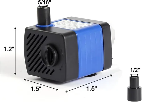 Miniatura 2 de AQUANEAT Paquete de 2 bombas de fuente pequeñas, bomba de agua sumergible de 50 GPH para acuario, fuente de agua al aire libre, hidroponía, estanque