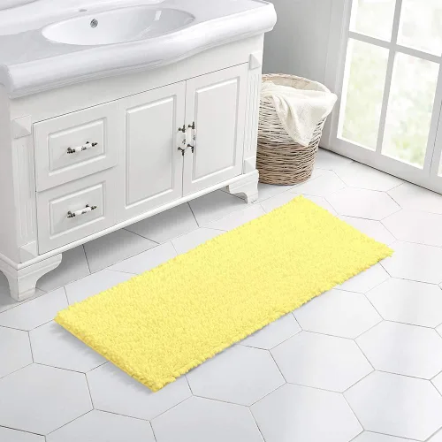 Miniatura 325 de Walensee Alfombra de baño antideslizante (24x17 pulgadas, rosa polvoriento) absorbente de agua, súper suave, lanuda de felpilla, lavable a máquina