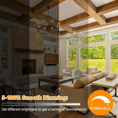 Miniatura 5 de Brightever Bombillas LED E12 para candelabro, equivalentes a 60 W, 2700 K, blanco suave, 620 lúmenes, bombilla LED de 6 W para lámpara de araña, 60w